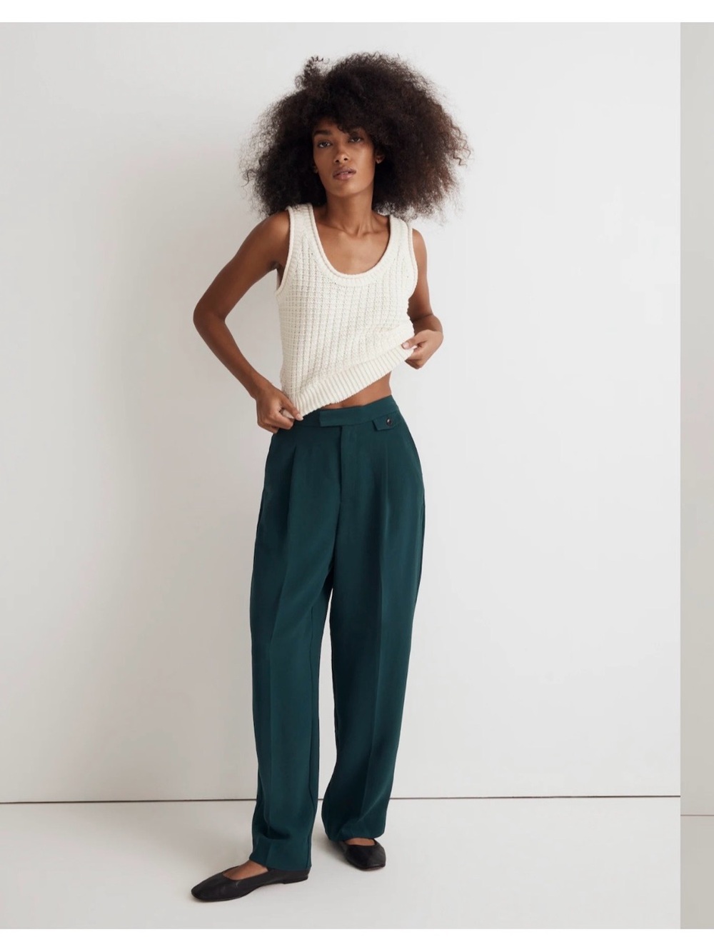 Madewell Rosedale High-Rise Straight Pants in Crepe